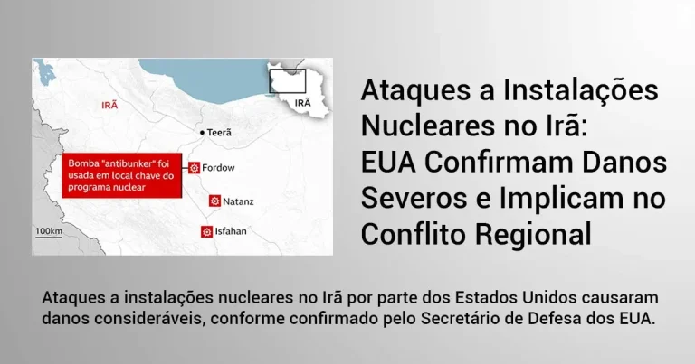 Ataques a Instalações Nucleares no Irã: EUA Confirmam Danos Severos e Implicam no Conflito Regional