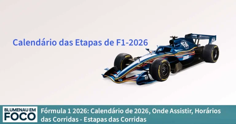 Fórmula 1 2026: Calendário de 2026 - Onde Assistir, Horários das Corridas. - Blumenau em Foco Notícias de Blumenau, Vale do Itajaí/SC.