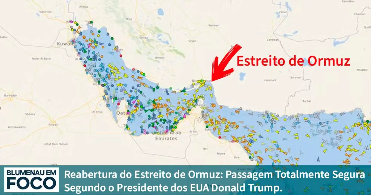Reabertura do Estreito de Ormuz: Passagem Totalmente Segura Segundo o Presidente dos EUA Donald Trump. - Blumenau em Foco Notícias.