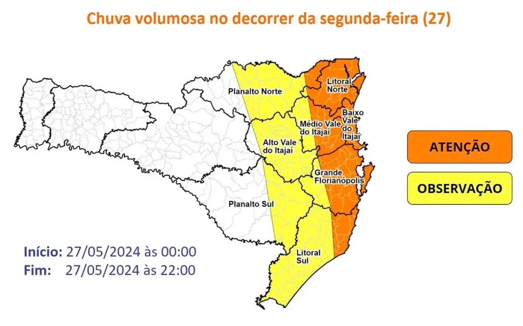 Dia 27 de Maio de 2024: Ciclone Extra Tropical em SC. - Blumenau em Foco Portal de Notícias de Blumenau e Região.