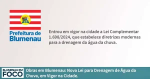 Obras em Blumenau: Nova Lei para Drenagem de Água da Chuva, em Vigor na Cidade. - Blumenau em Foco Notícias de Blumenau e Região.
