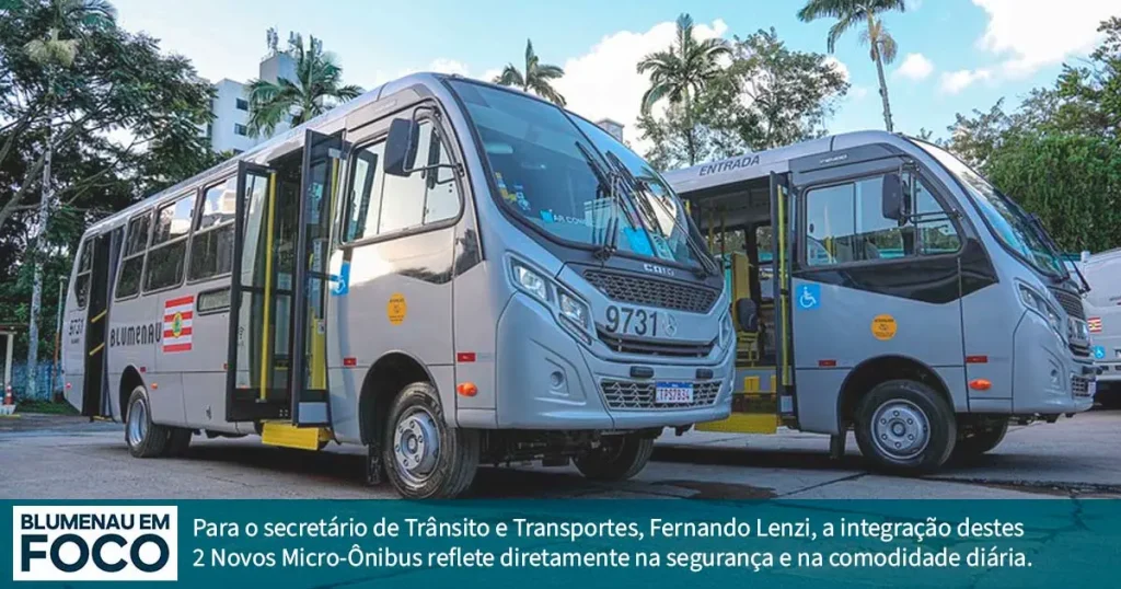 Renovação da Frota de Transporte Coletivo Inicia em Blumenau/SC com 2 Novos Micro-Ônibus. - Blumenau em Foco Portal de Notícias de Blumenau e Região.
