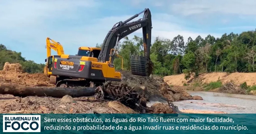 Sobre o Desassoreamento do Rio Taió e Como Protege a Popução. - Blumenau em Foco Portal de Notícias de Blumenau/SC Sobre o Desassoreamento do Rio Taió e Como Protege a Popução. - Blumenau em Foco Portal de Notícias de Blumenau/SC
