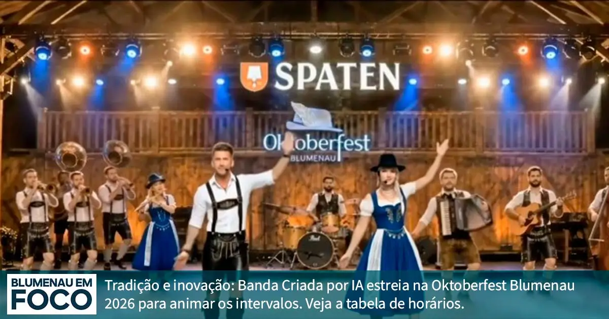 Banda Criada por IA Tocará nos Intervalos das Atrações Tradicionais na Oktoberfest 2026. - Blumenau em Foco Portal de Notícias de Blumenau/SC