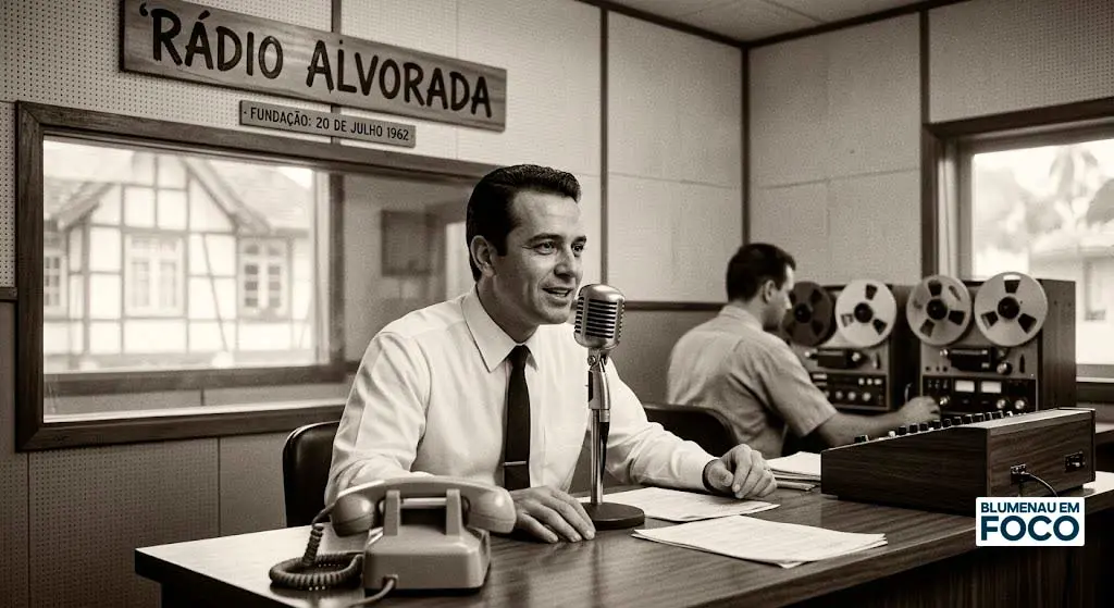 2. Dia 20 de Julho de 1962: Fundação da Histórica Rádio Alvorada (Atual Antena 1) - Blumenau em Foco Portal de Notícias de Blumenau/SC. 2. Dia 20 de Julho de 1962: Fundação da Histórica Rádio Alvorada (Atual Antena 1) - Blumenau em Foco Portal de Notícias de Blumenau/SC.