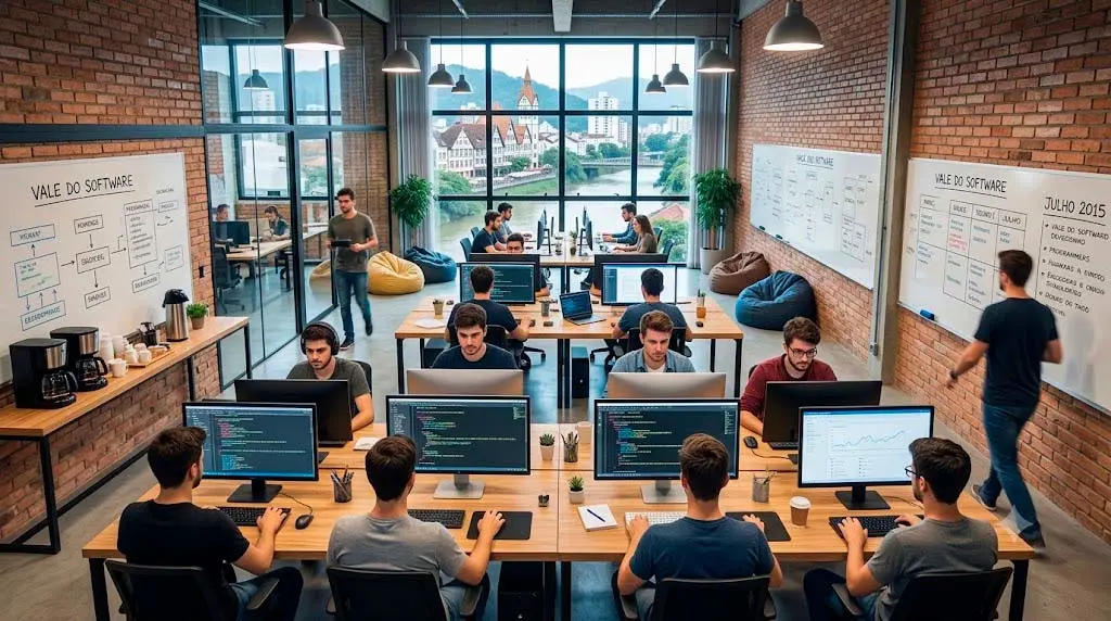 5. Dia 30 de Julho de 2015: O Salto do "Vale do Software" e a Tecnologia. 5. Dia 30 de Julho de 2015: O Salto do "Vale do Software" e a Tecnologia.