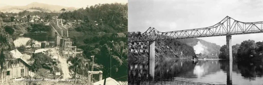 2. A Chegada das Estruturas da Ponte de Ferro (Dia 11 de Agosto de 1929) - Blumenau em Foco Portal de Notícias de Blumenau/SC.