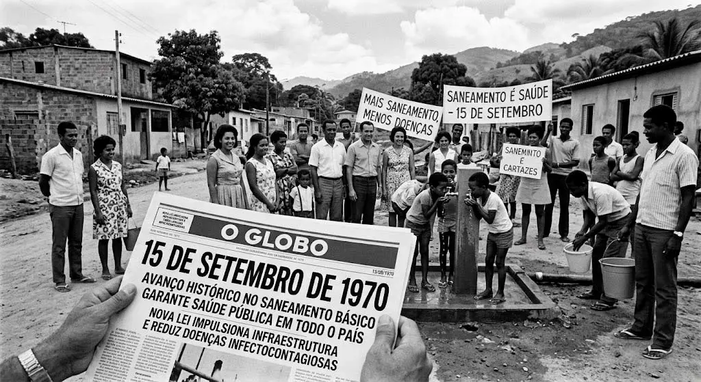 Saúde Pública com o Saneamento (Dia 15 de Setembro de 1970)